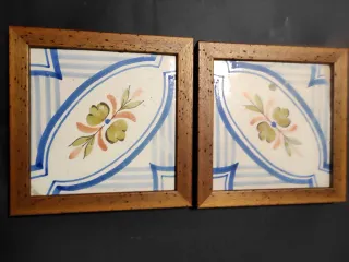 2 Ladrillos pintados a mano con Marco.