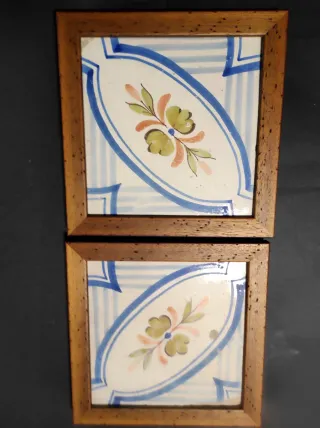 2 Ladrillos pintados a mano con Marco.