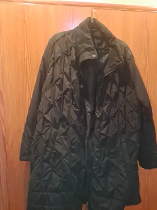 Abrigo acolchado verde mujer