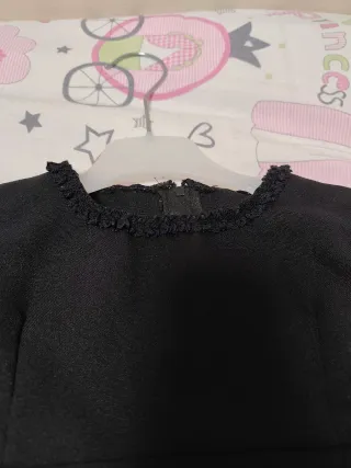 Vestido de mantilla negro hecho a mano + mantilla