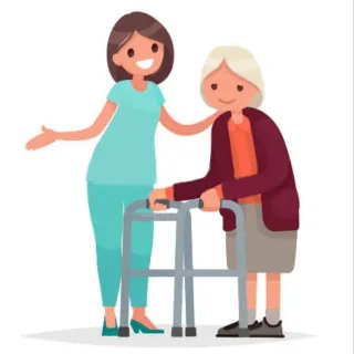 Cuidadora de niños y personas mayores