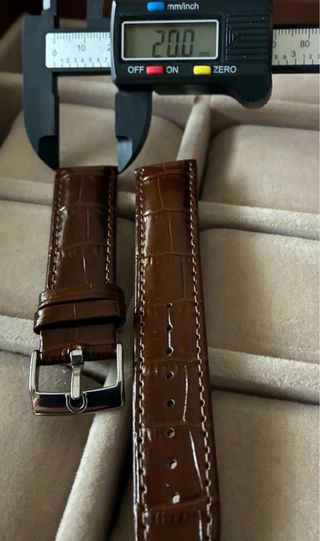 Correa de reloj de piel marrón para Omega