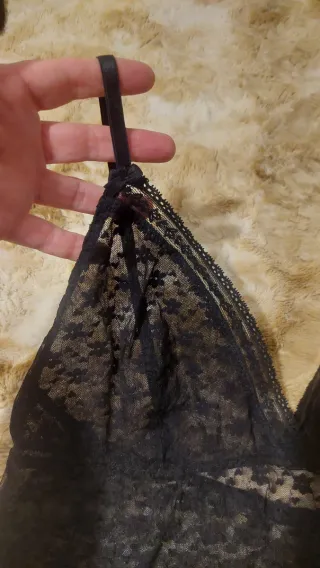 Camisón corto encaje negro