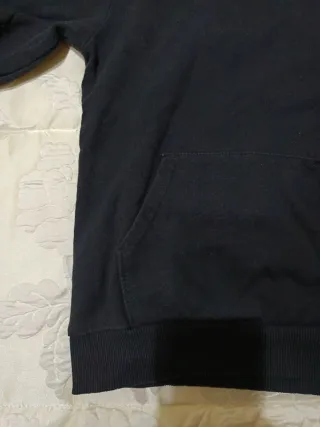 Felpa con cappuccio nera 12 anni