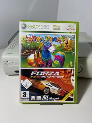 Xbox 360 Blanca con Mando y Juegos