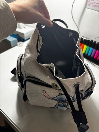 Mochila Stitch Gris y Azul