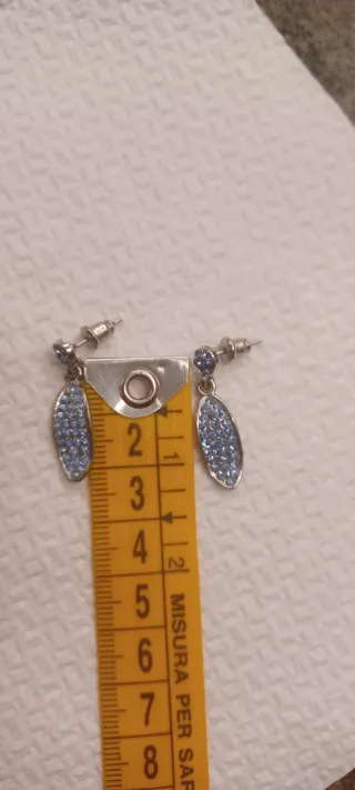 Orecchini foglia con brillantini