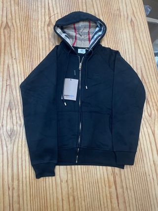 Sudadera Burberry Negra con Cremallera