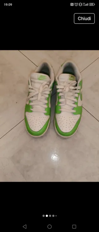 Scarpe Nike Dunk Low Verdi/Bianche Taglia 41