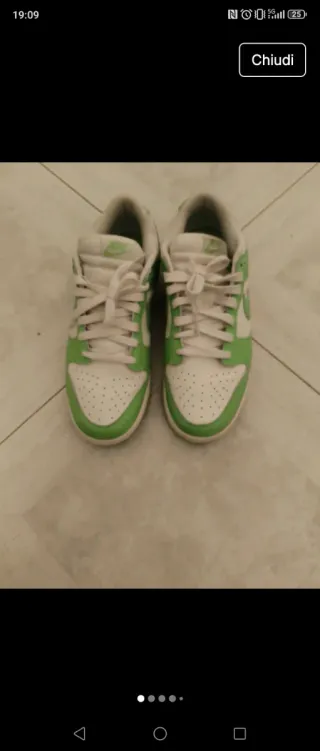 Scarpe Nike Dunk Low Verdi/Bianche Taglia 41