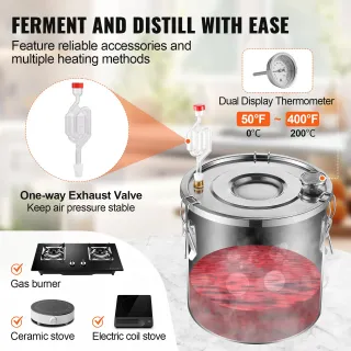 Distillatore Bevande Alcoliche Fusto Cap. 11,4 L