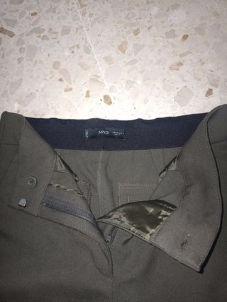 Pantalón Mango Verde Talla 34