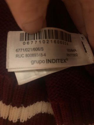 Jersey Zara estilo college