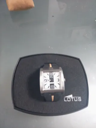 Reloj Lotus Hombre Negro/Plata