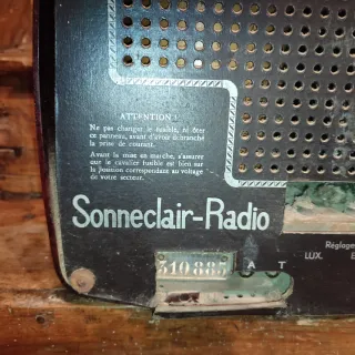 Radio Antigua Sonneclair Baquelita Válvulas