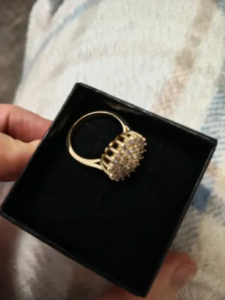 Anillo Fantasía Imitación Zafiros Talla 7 NUEVO