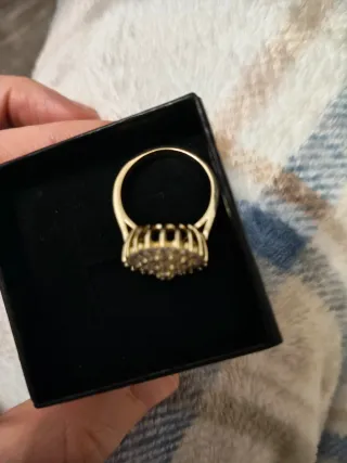 Anillo Fantasía Imitación Zafiros Talla 7 NUEVO
