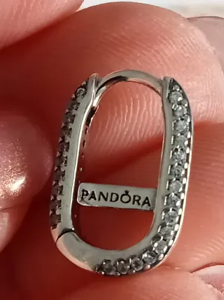 Pendientes Pandora Plata Link Brillantes