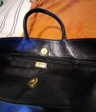 Bolso Loewe Piel Años 90 Negro