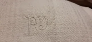 Asciugamano vintage telaio ricamato con pizzo