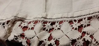 Asciugamano vintage telaio ricamato con pizzo