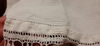 Asciugamano vintage telaio ricamato con pizzo