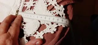 Asciugamano vintage telaio ricamato con pizzo