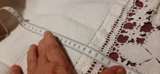 Asciugamano vintage telaio ricamato con pizzo