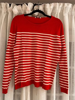 Jersey rayas rojo y blanco