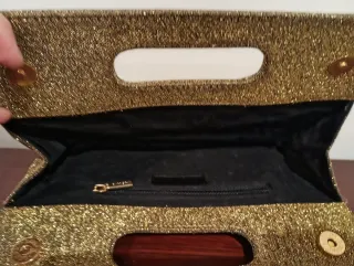Bolso de fiesta dorado brillante