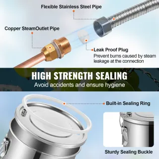 Distillatore in Acciaio Inox con Raffreddamento