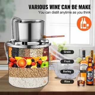 Distillatore in Acciaio Inox con Raffreddamento