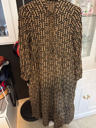 Vestido largo estampado señora