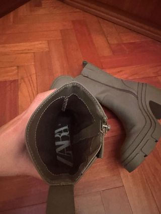 Botas Zara grises plataforma