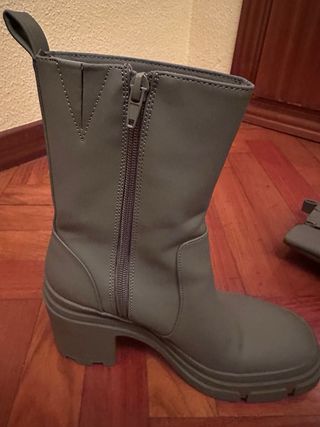 Botas Zara grises plataforma