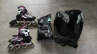 Patines Fila Talla 39 + Protecciones + Bolsa