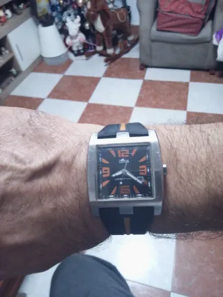 Reloj Lotus Hombre Negro/Plata