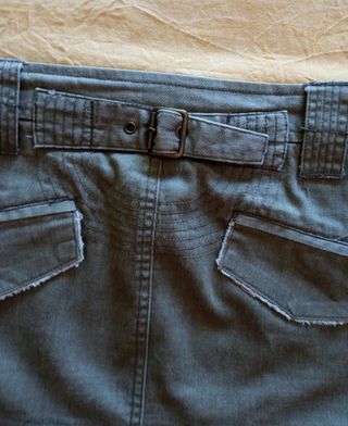 Falda vaquera gris Mango