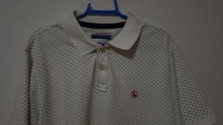 Polo El Ganso Blanco Lunares Azul