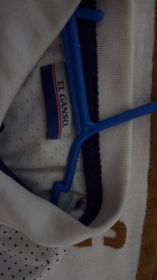 Polo El Ganso Blanco Lunares Azul