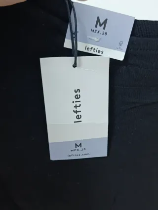 Crop Top Manga Larga Negro Talla M