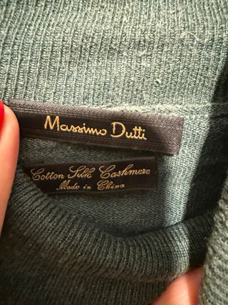 Jersey cuello alto verde Massimo Dutti Talla M.