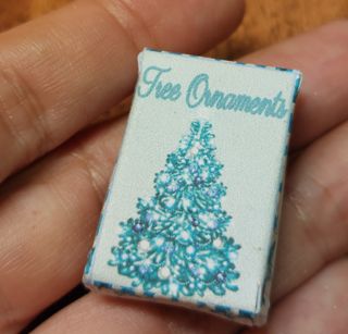 Caja 6 Bolas Navidad Escala 1:12 Vintage