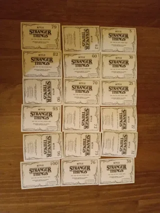 Lote 31 cromos Stranger Things para Julio