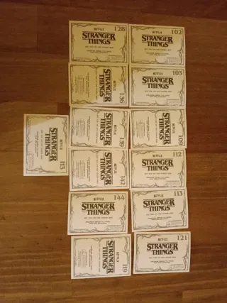 Lote 31 cromos Stranger Things para Julio