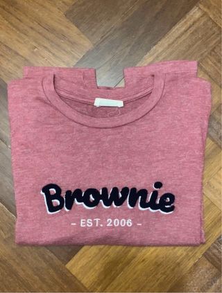 Jersey Brownie niña color fresa, perfecto estado