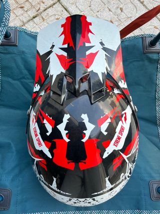 Casco Shiro MX Rojo Negro Blanco