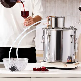 Distillatore di Alcol 30 L Bobina di Rame Argento