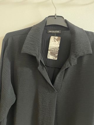 Blusa Moda Italia Negra Talla XL