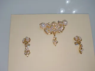 Aderezo fallero oro y perlas